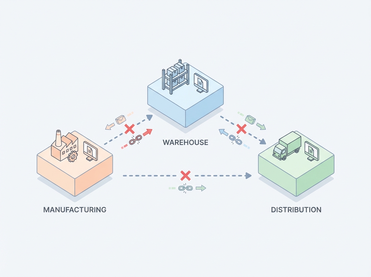 情報の分断を示すインフォグラフィック