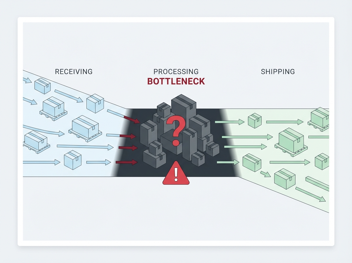 見えないボトルネックを示すインフォグラフィック