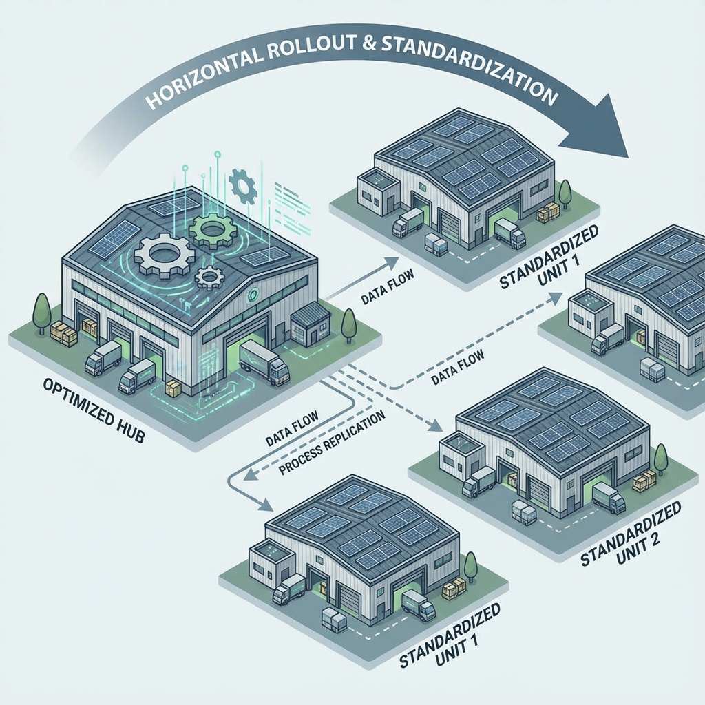 標準化・横展開のイラスト